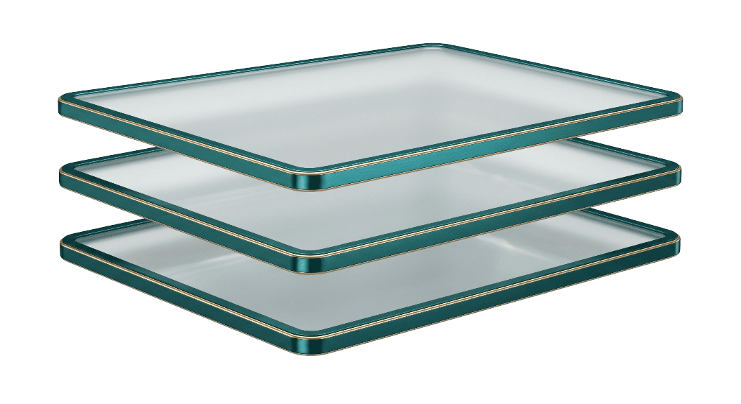 Stacked glass panels